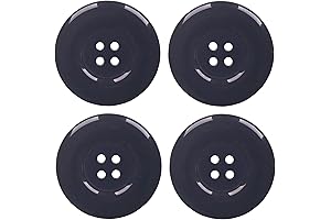 YAKA Extra Large Black Buttons 50pcs