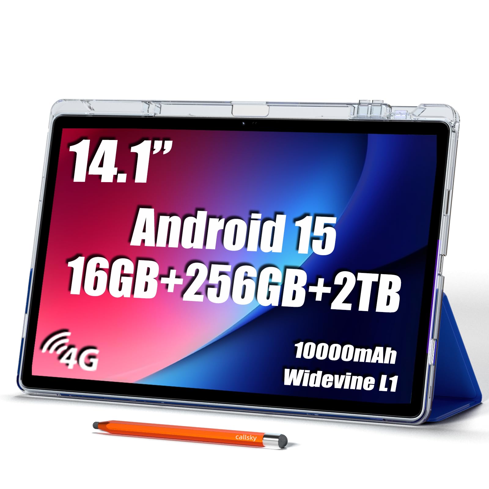 Amazon.com : Callsky-Pro 14 inch Large Screen Tablet, Android 15