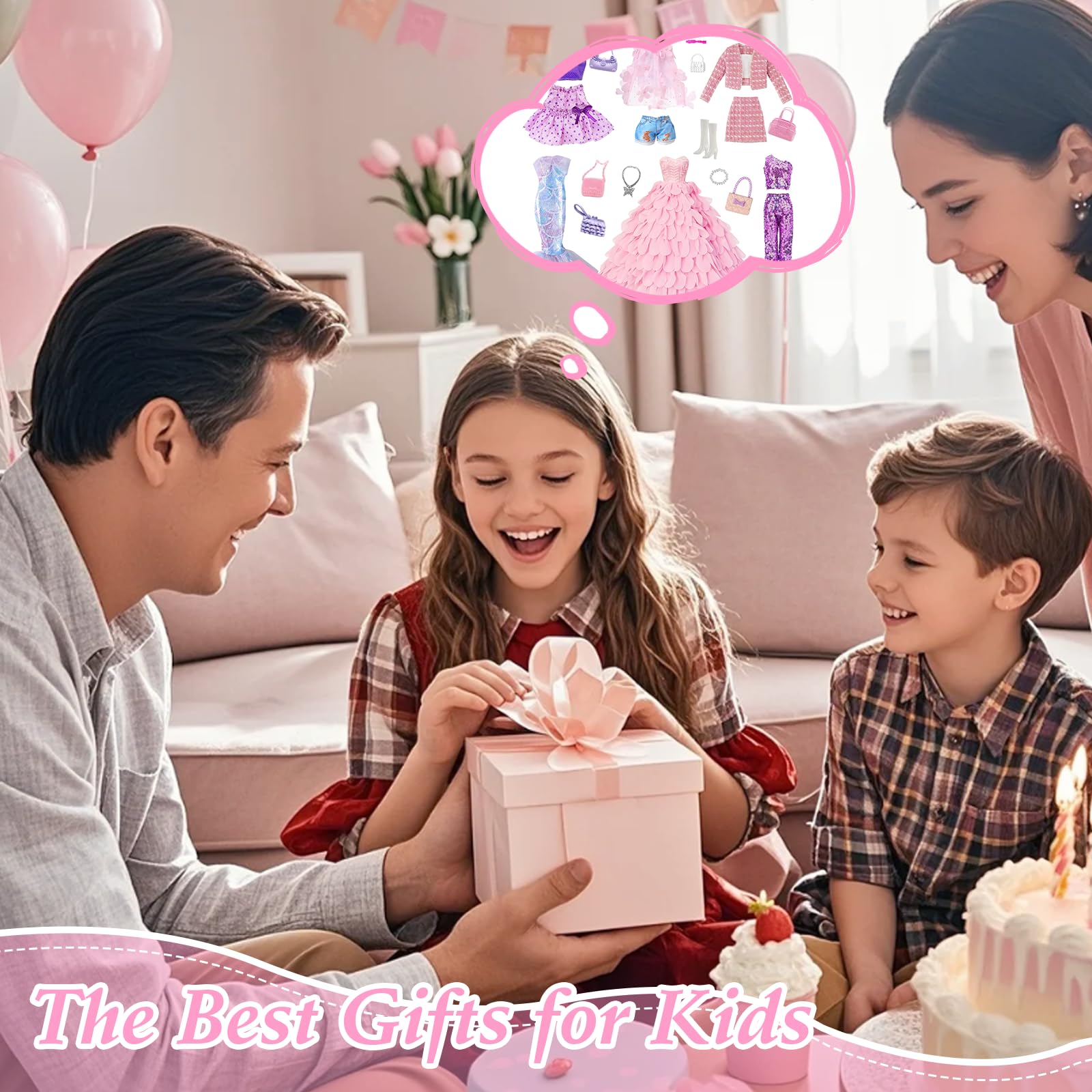 21 vestiti per bambole per bambole da 21,5 cm, compatibili con Barbie senza spalline da principessa, set in maglia grossa, set da palcoscenico, collo, petali, abito da sirena, colorato, set da 10