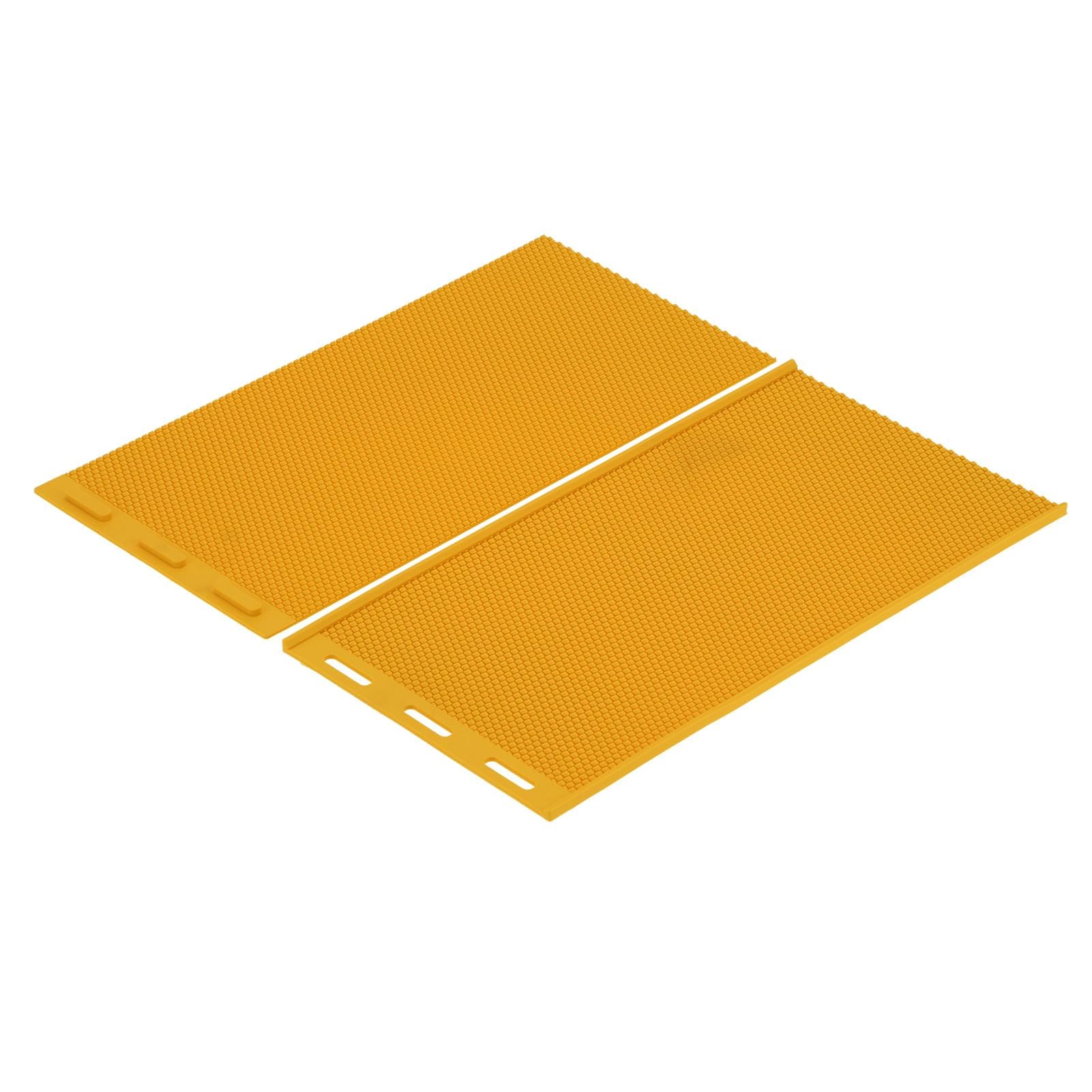 2 Pièces Moule de Feuille de Presse de Cire d'abeille, Moule de Feuille de Cire d'abeille de 5,4 Mm Moule de Cire d'abeille en Silicone Bricolage Feuilles de Base de Cire