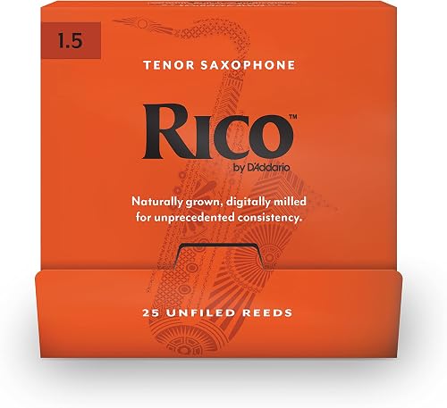 Rico Organic Anches pour Saxophone Ténor Force 1.5, Pack de 25