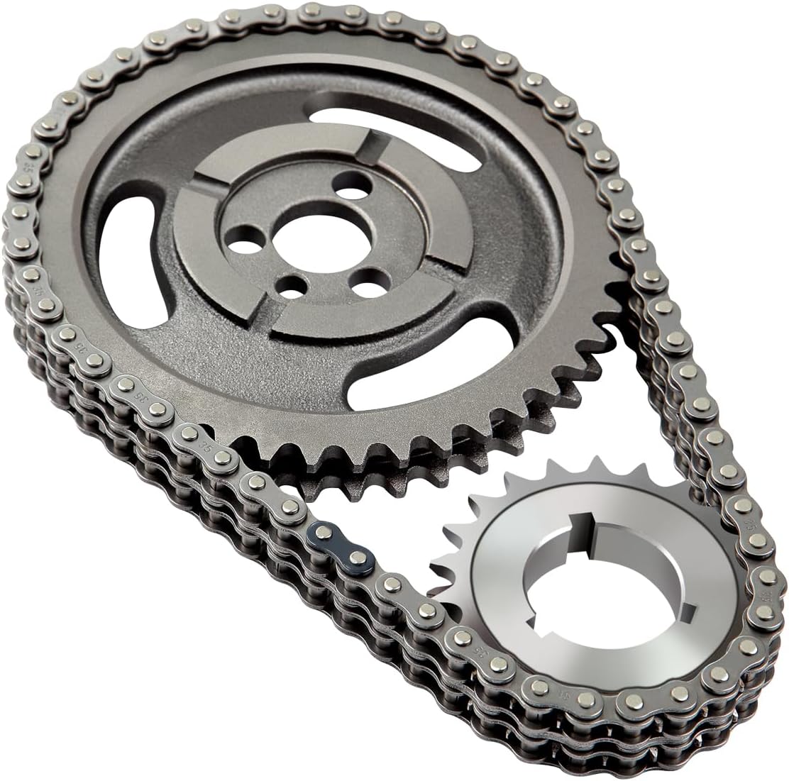 SCITOO Double Row Timing Set fits for Chevy 350 400 327 305 283 383 262 265 sbc sb Chain Gear