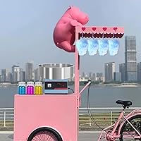 Vista 9 de Máquina eléctrica de algodón de azúcar de 1000 W, máquina de hilo dental comercial con cuenco de acero inoxidable, perfecta para el hogar, carnaval