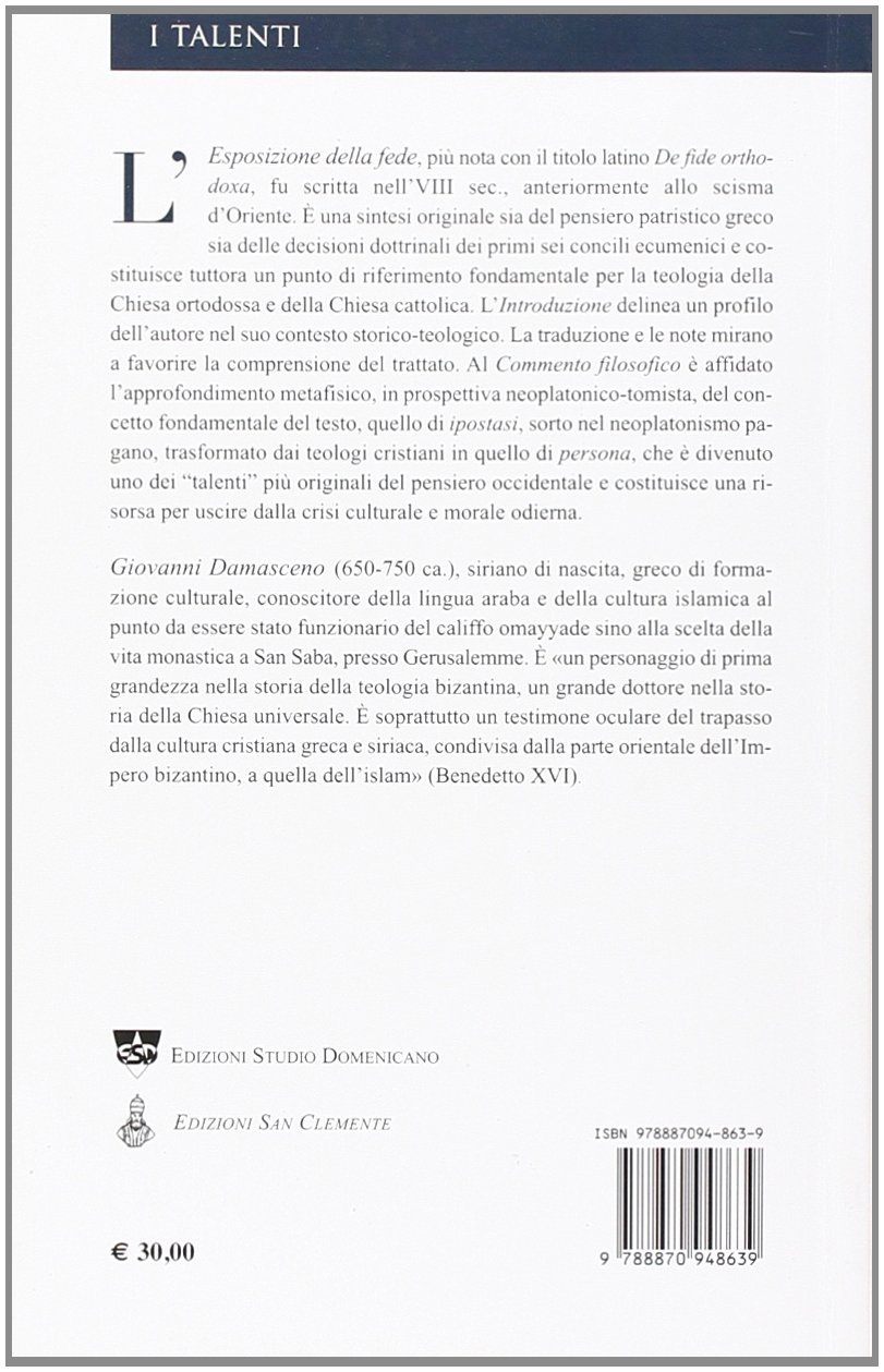 Esposizione della fede. Testo greco a fronte. Ediz. critica