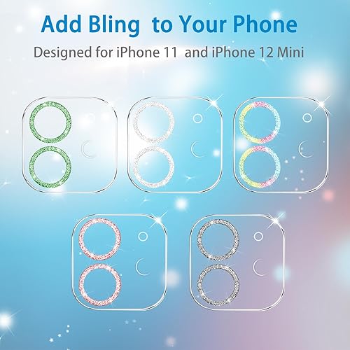 Miniatura 3 de Paquete de 3 protector de lente de cámara de vidrio templado para iPhone 12 de 6.1 pulgadas, brillo brillante, Ultra HD, dureza 9H, arañazos,