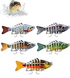5PCS Bionic-Swimming-Lure-Fishing-Lures&comma;3D Swimming Bait for Freshwater & Saltwater for Beginners&comma; Amateurs and Professionals&comma;Fishing Gear Attracts Fishing Lures