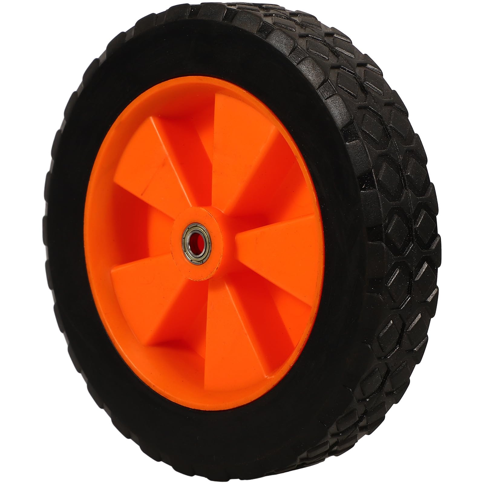 7 Inch Rubber Mower Wheel Replacement with 8mm Hole, PP