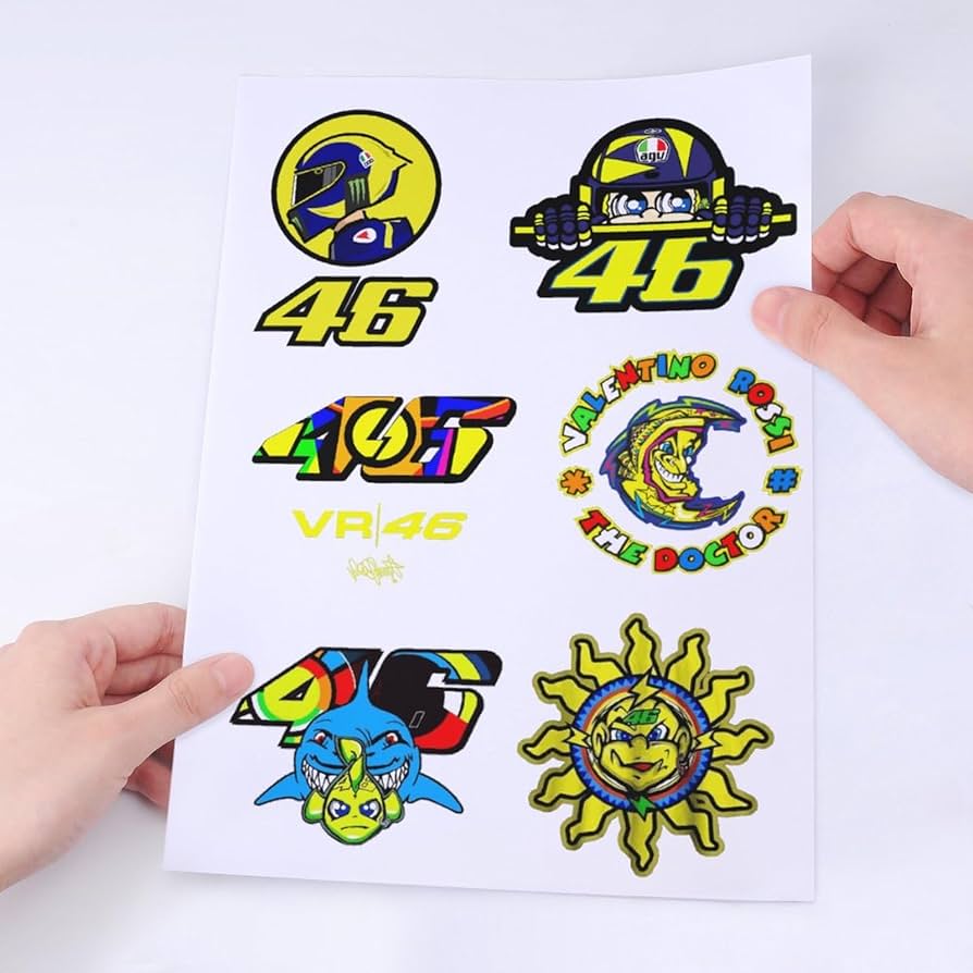 ディノ　バッジセット VR46 レーシング バレンティーノ ロッシ x モンスター キャップ