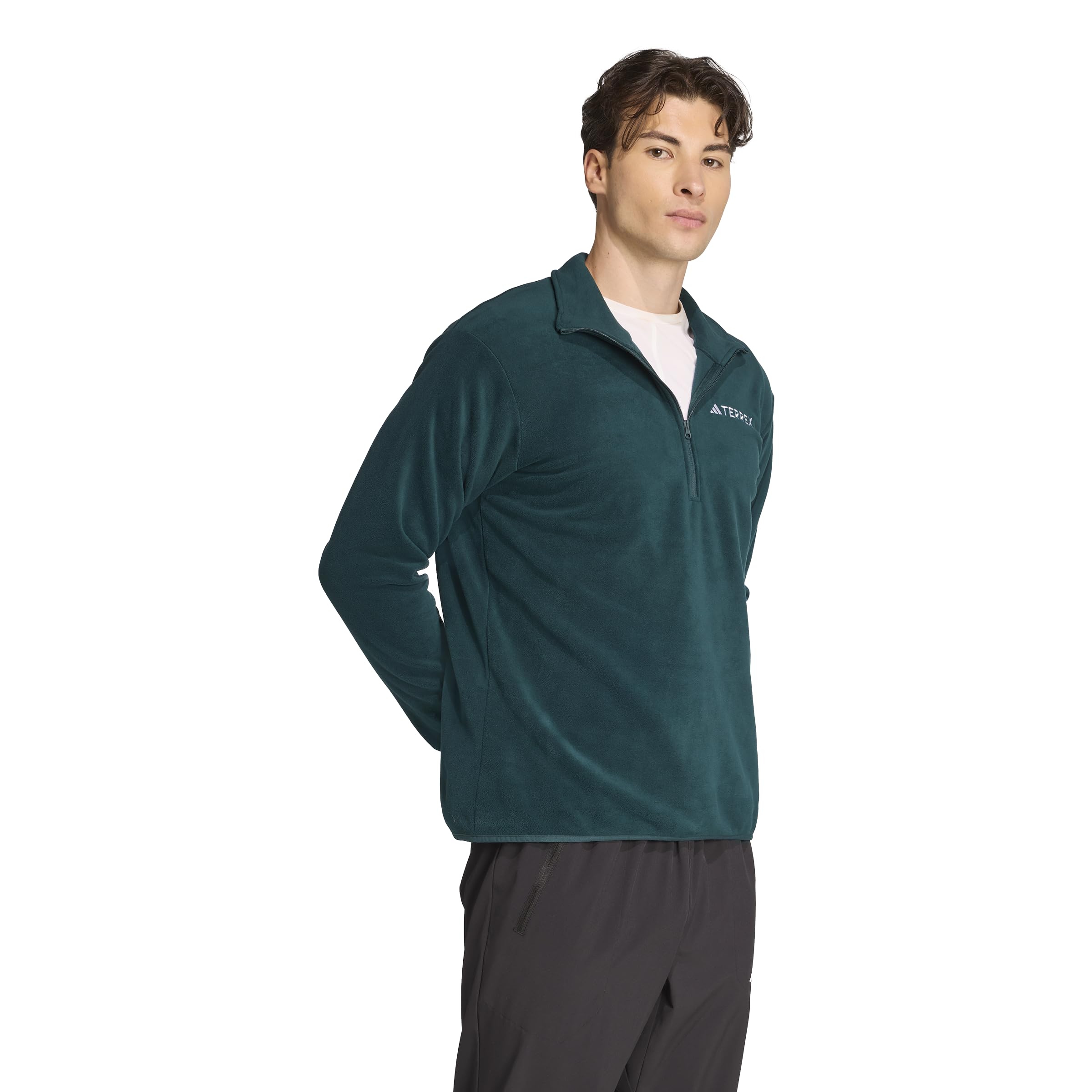 adidas Mężczyźni Terrex Multi Essentials Half Zip Fleece Jacket, aurora ivy, XS