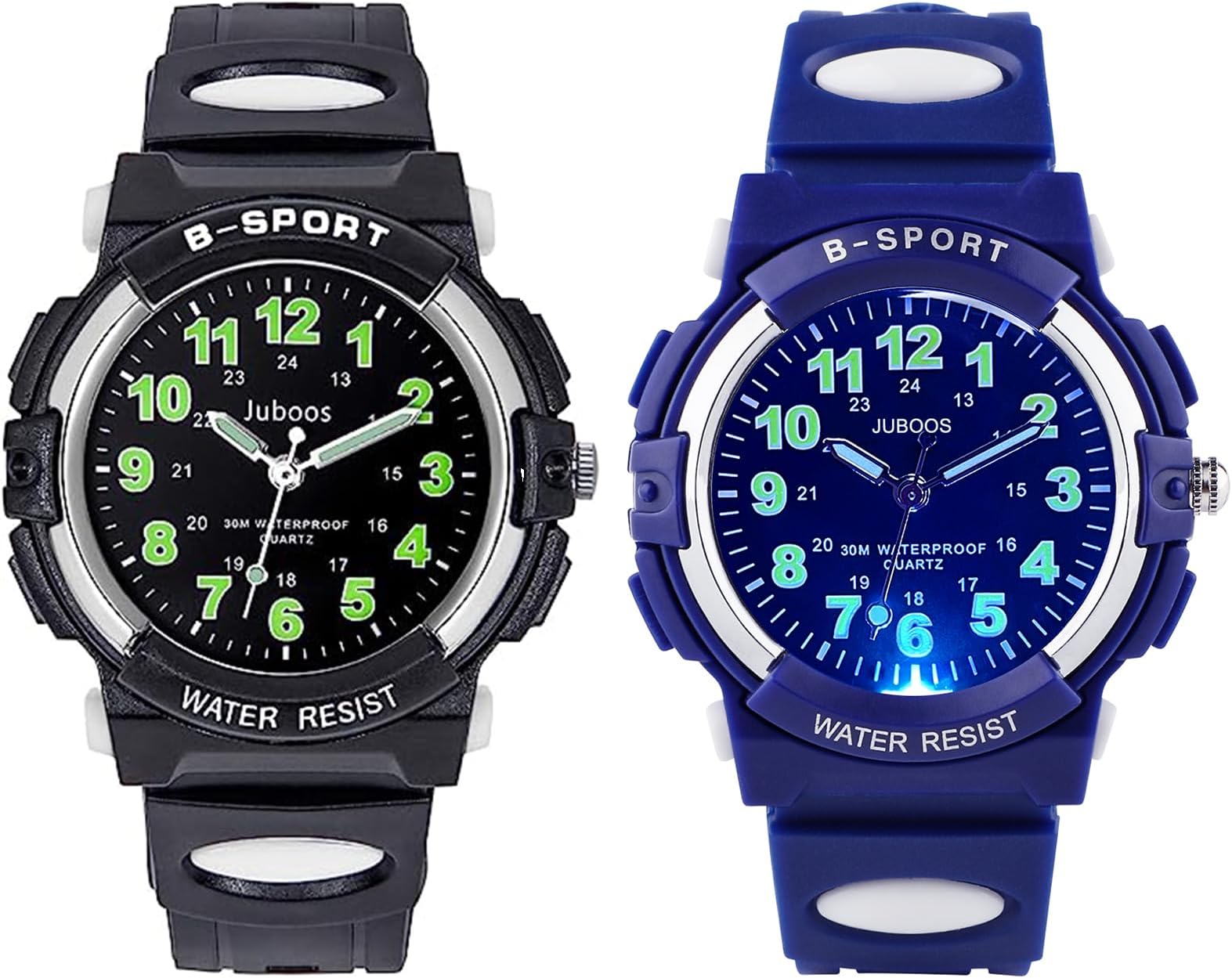 JuboosKids Analog Watch, Kids Waterproof Quartz Watch for 5-18 Years Old Boys Girls Time Teaching Sports Outdoor Kids Watches