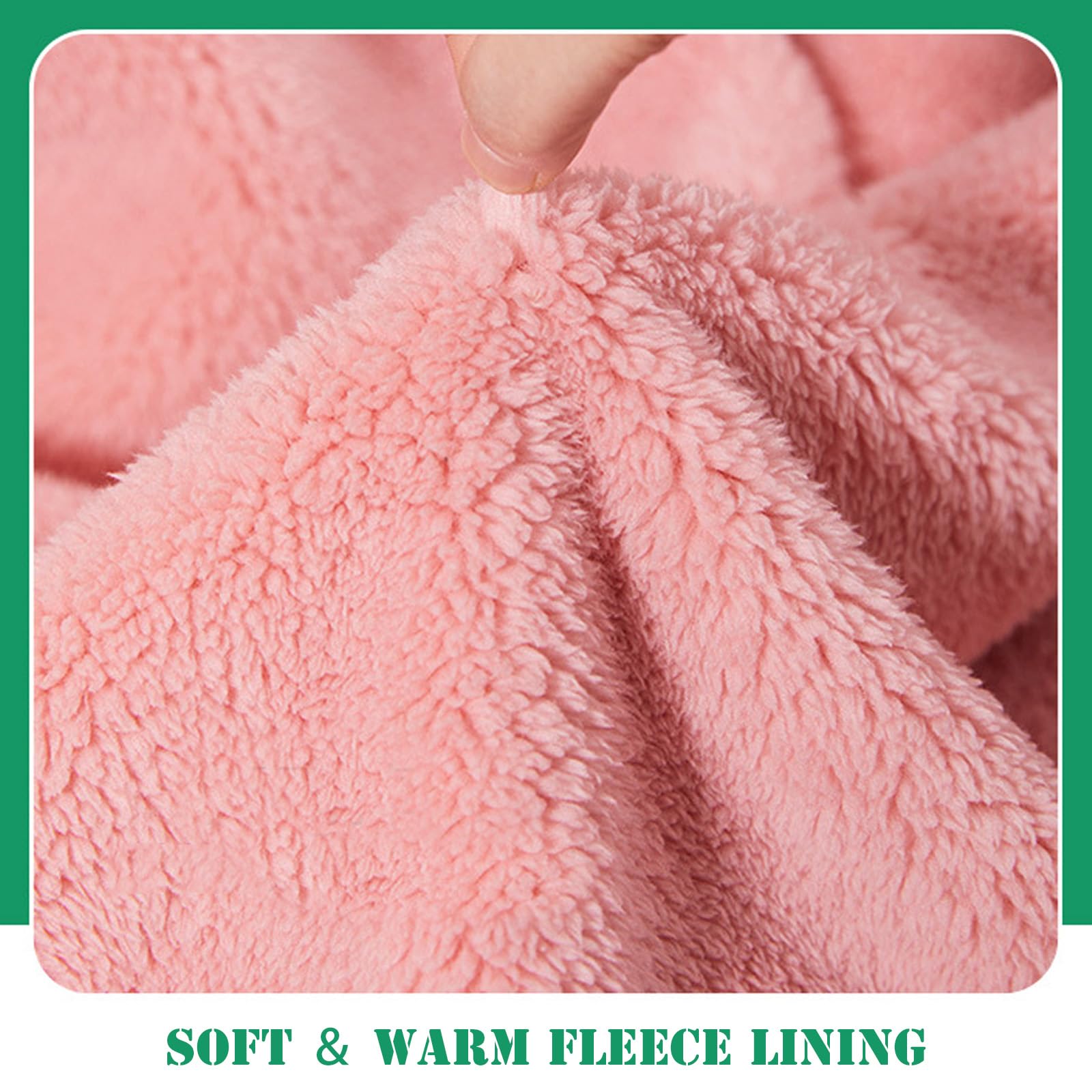 Bambini Cura Ospedale Abito Pigiama Fuzzy Set per Ragazze Ragazzi Caldo Soffice Loungewear Morbido Peluche Pigiama,Rosa,L