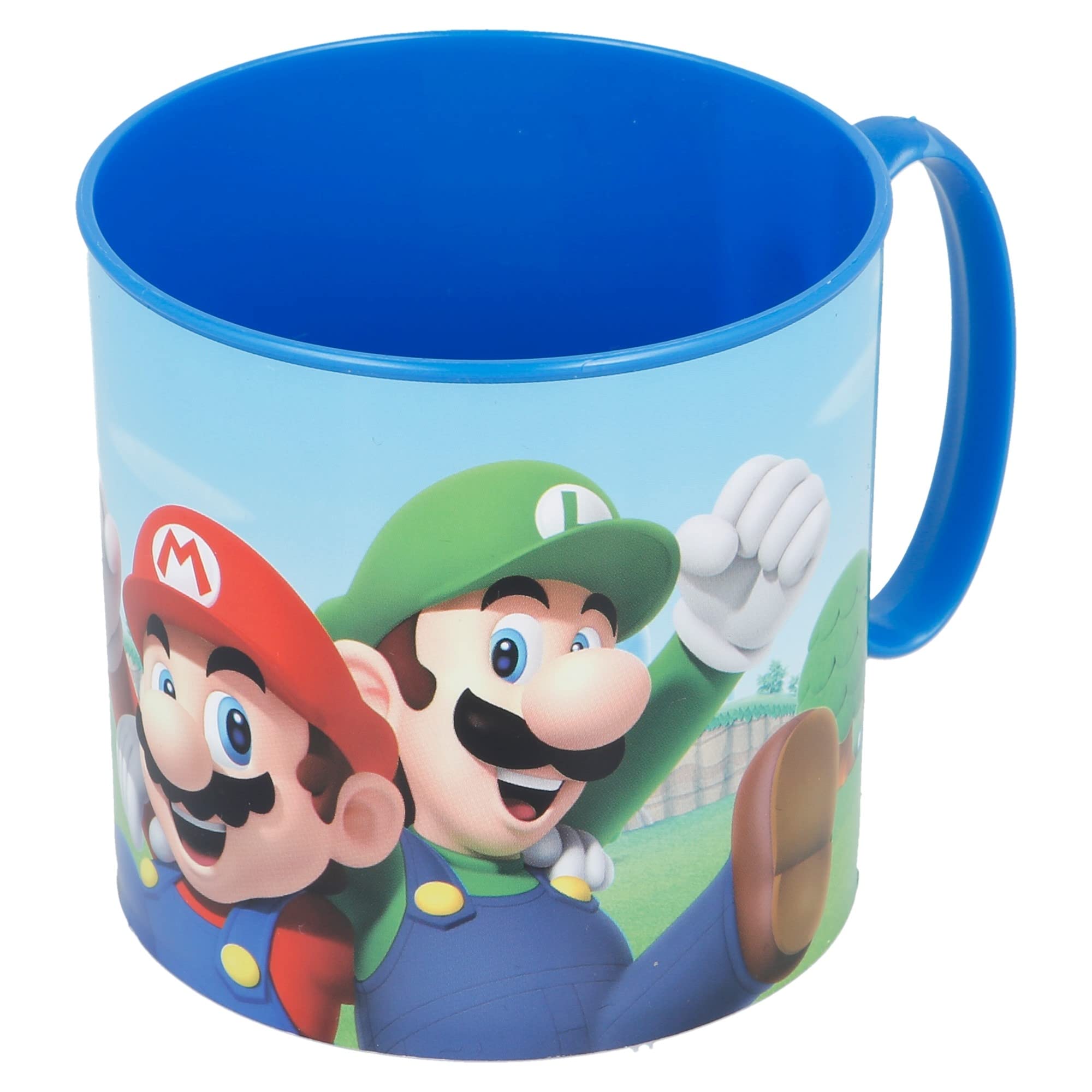 Stor EASY MICRO MUG Super Mario, Blue, Plastic, Cylindrical, 265ml, Reusable, Microwave Safe, Home Use