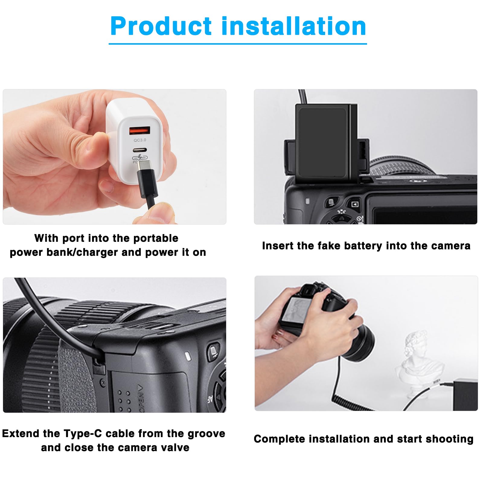 Amazon | PowerTrust USB Type-C DMW-BLK22 ダミーバッテリー