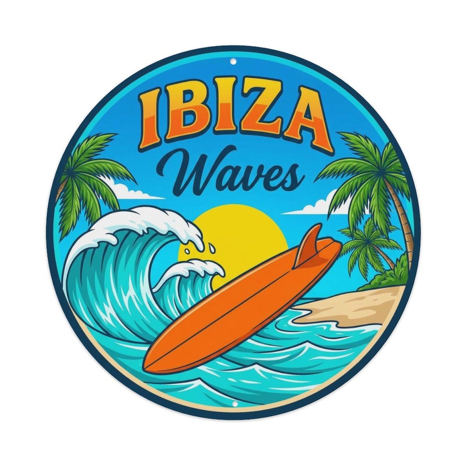 Vintage Travel Ibiza Spain Life Metal Tin Sign