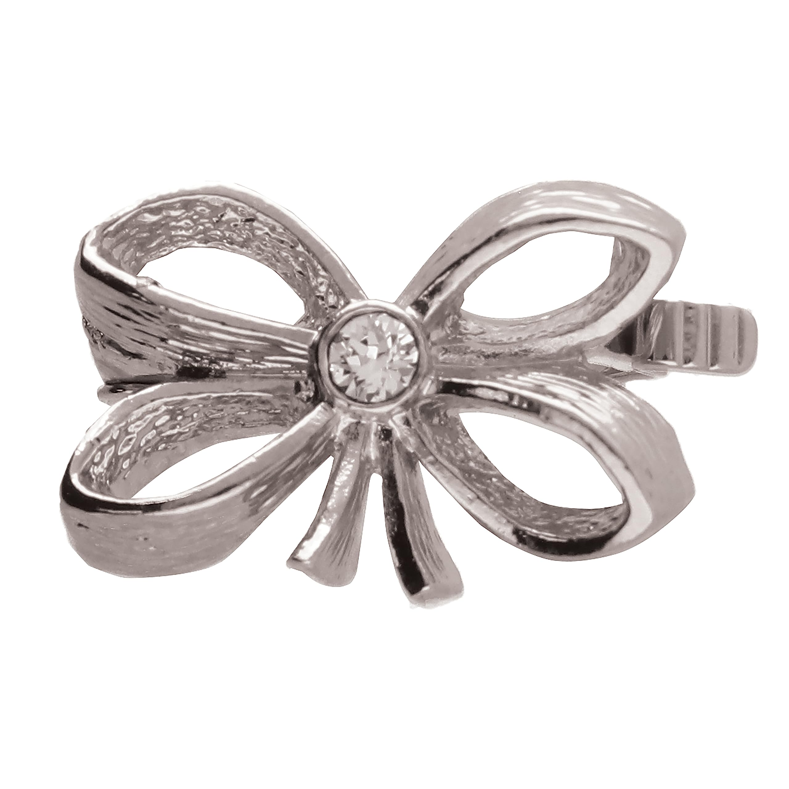 The Beadsmith Clips con bisagras, elementos elegantes, color plateado, 1 pieza, 22 x 15 mm, acortador de perlas, componente para crear pulseras de doble hebra, collares y joyas hechas a mano