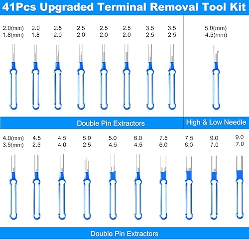 Vista 84 de Kit de herramientas de extracción de terminales, 172 piezas, herramienta de desfilado, conector eléctrico, kit de herramientas de extracción