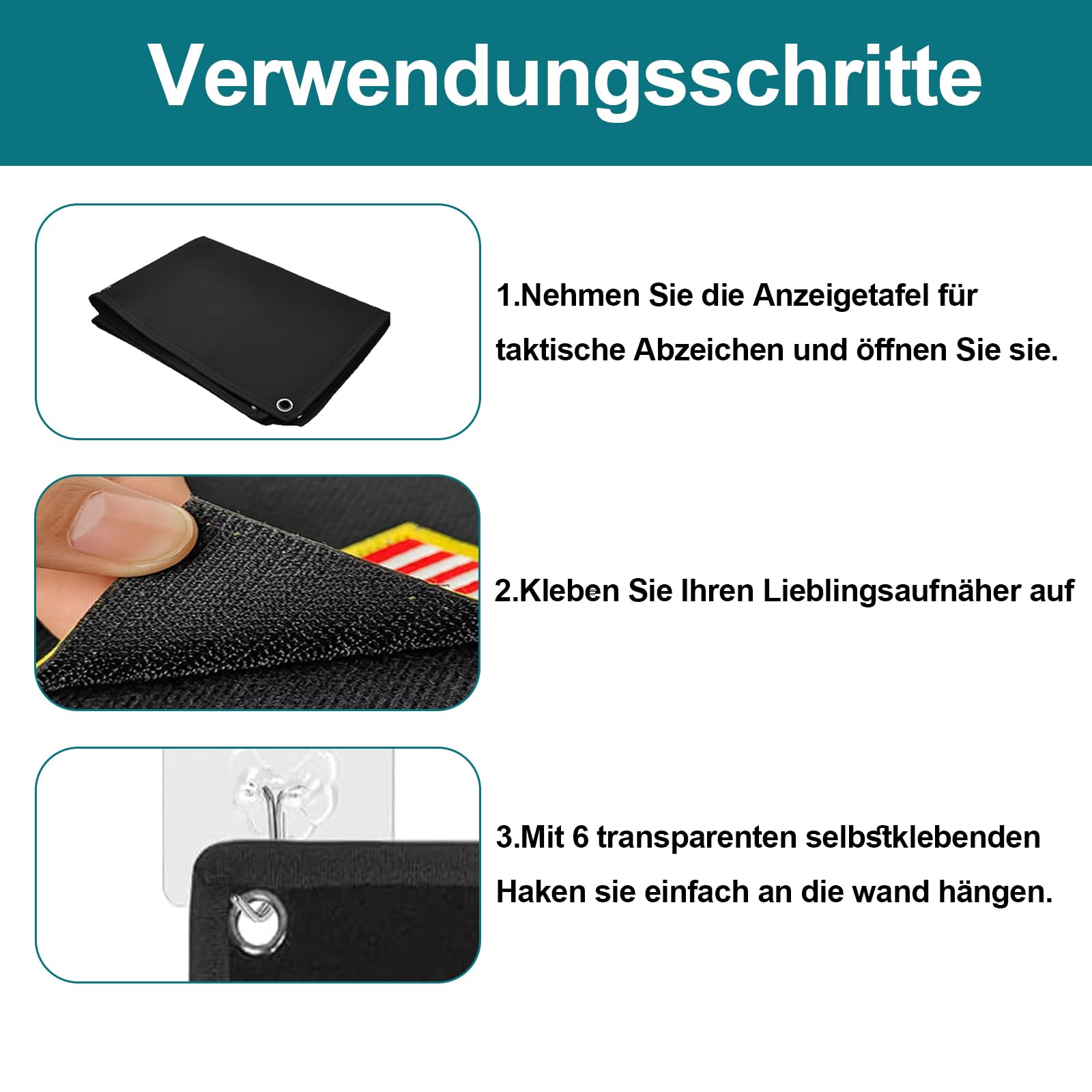 Panneau Velcro 60 X 45 Cm, Support Tactique Militaire , Organiseur Pliable Avec