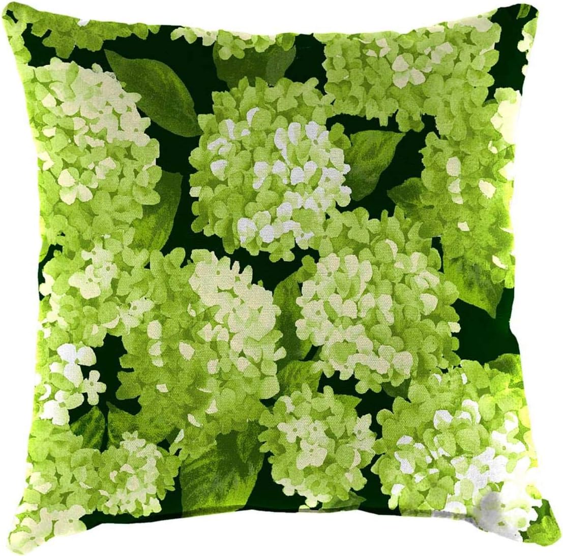 Plow & Hearth Polyester Classic Throw Pillow - 22 sq. x 8 Forest Hydrangea