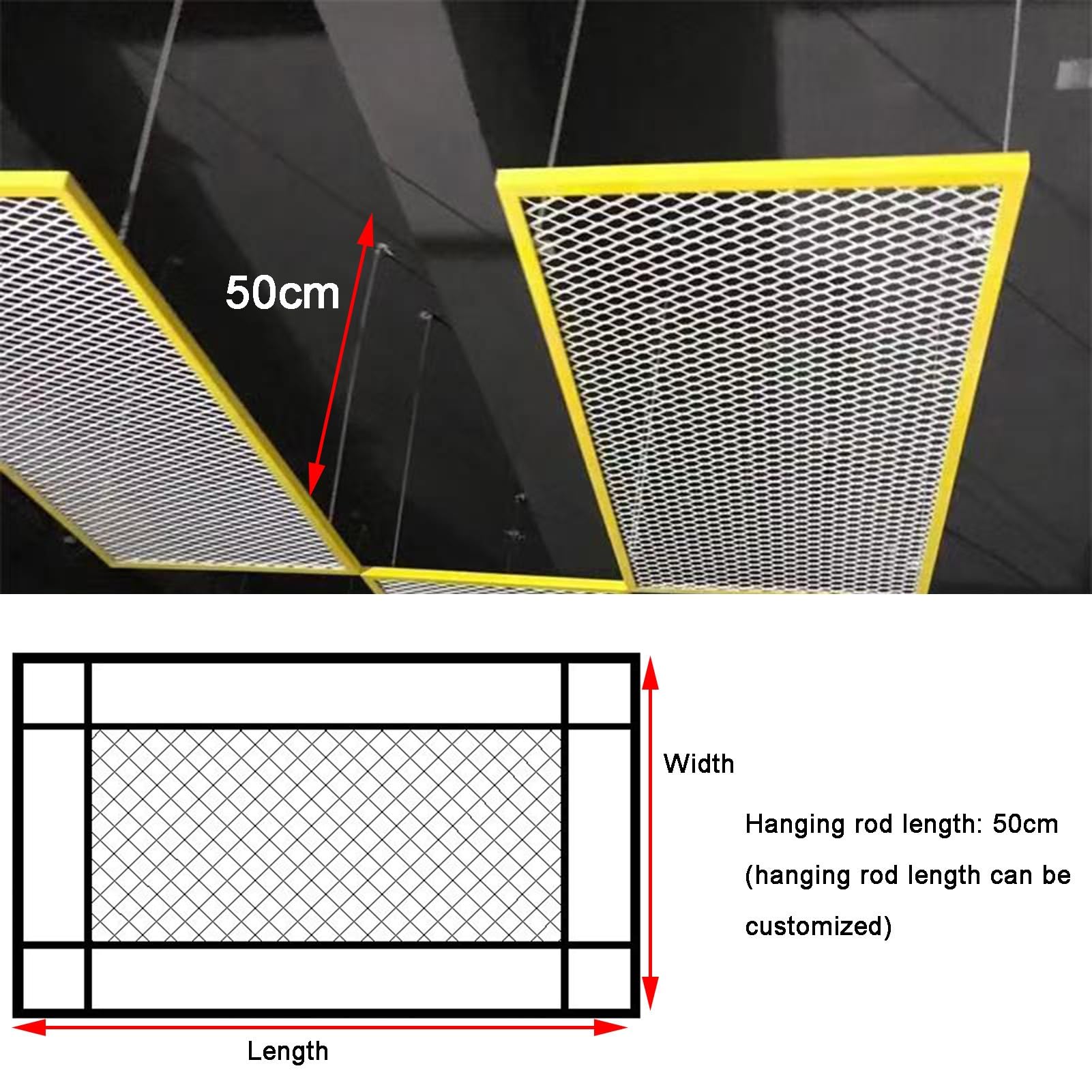 Tabiques de metal para techos de pared GriPane de 100 x 100 cm, separadores de habitación