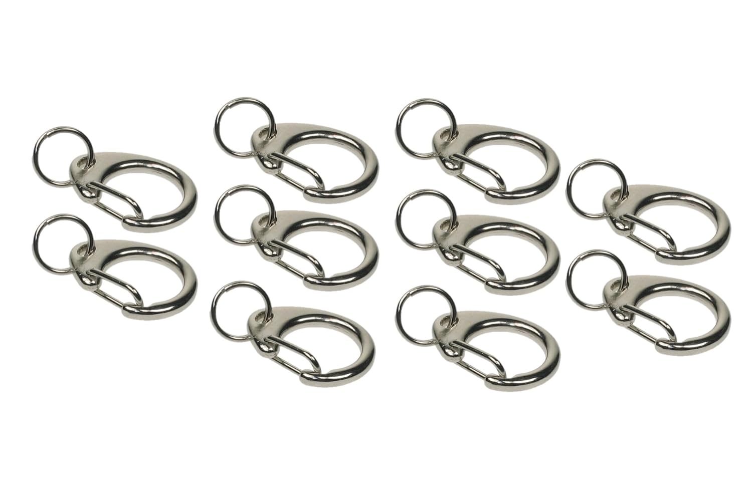 Small QuickRelease Key Ring Clip, Silver (NickelPlated) 10Pack Amazon.in Fashion