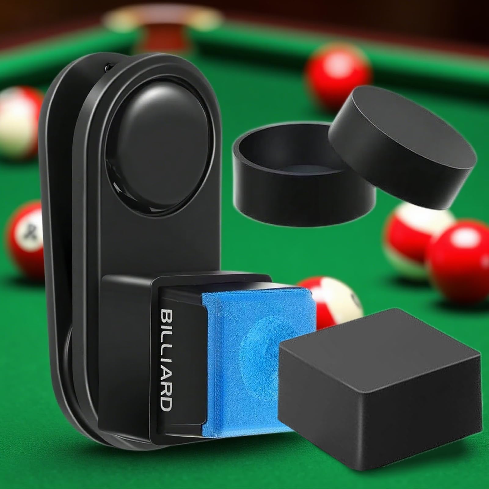 Soporte magnético para Tiza de, contenedor a Prueba de Fugas con Cierre Seguro para Accesorios de Juego de, Herramientas de práctica para Miembros del hogar, salón, Bar, Club — view 3