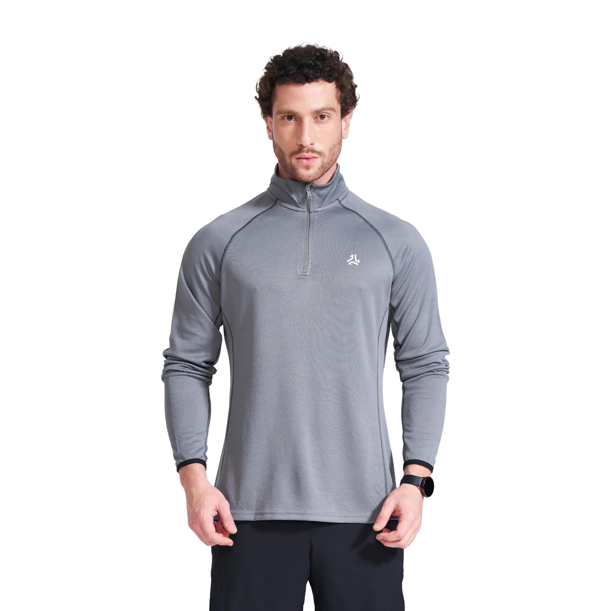 Men 1/4 Zip Pop Corn Dry Fit Track Jacket