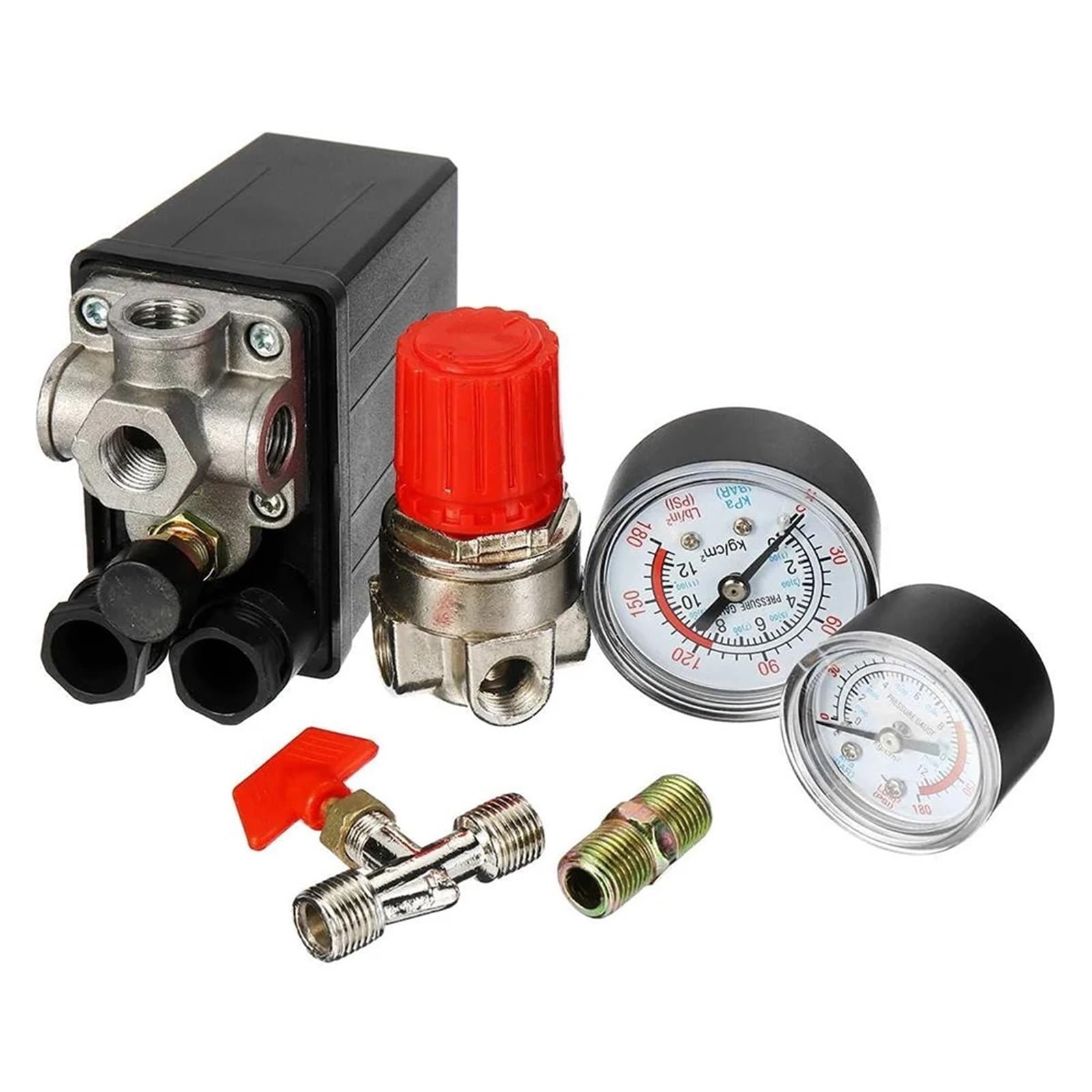 Compresor de cuatro agujeros con interruptor de presión ajustable