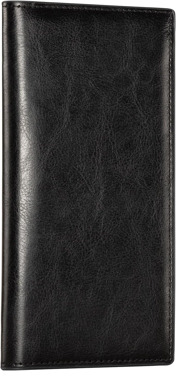 Checkbook Cover - RFID Blocking, Classic Design for Personal and Business Checks, Slim Durable PU Leather Case