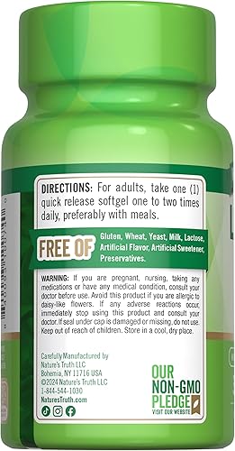 Miniatura 7 de Suplemento de luteína y zeaxantina | 20 mg | 39 cápsulas blandas | con arándano | sin OMG y sin gluten | por Nature's Truth