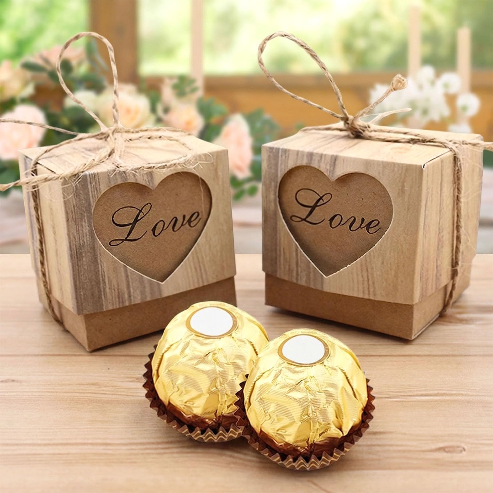 VGOODALL Small Gift Boxes, Party Favor Boxes, 2 x 2 x 2 Inches 50 Pack for Guests Bridal Baby Shower Anniversary Birthday Party Decorations