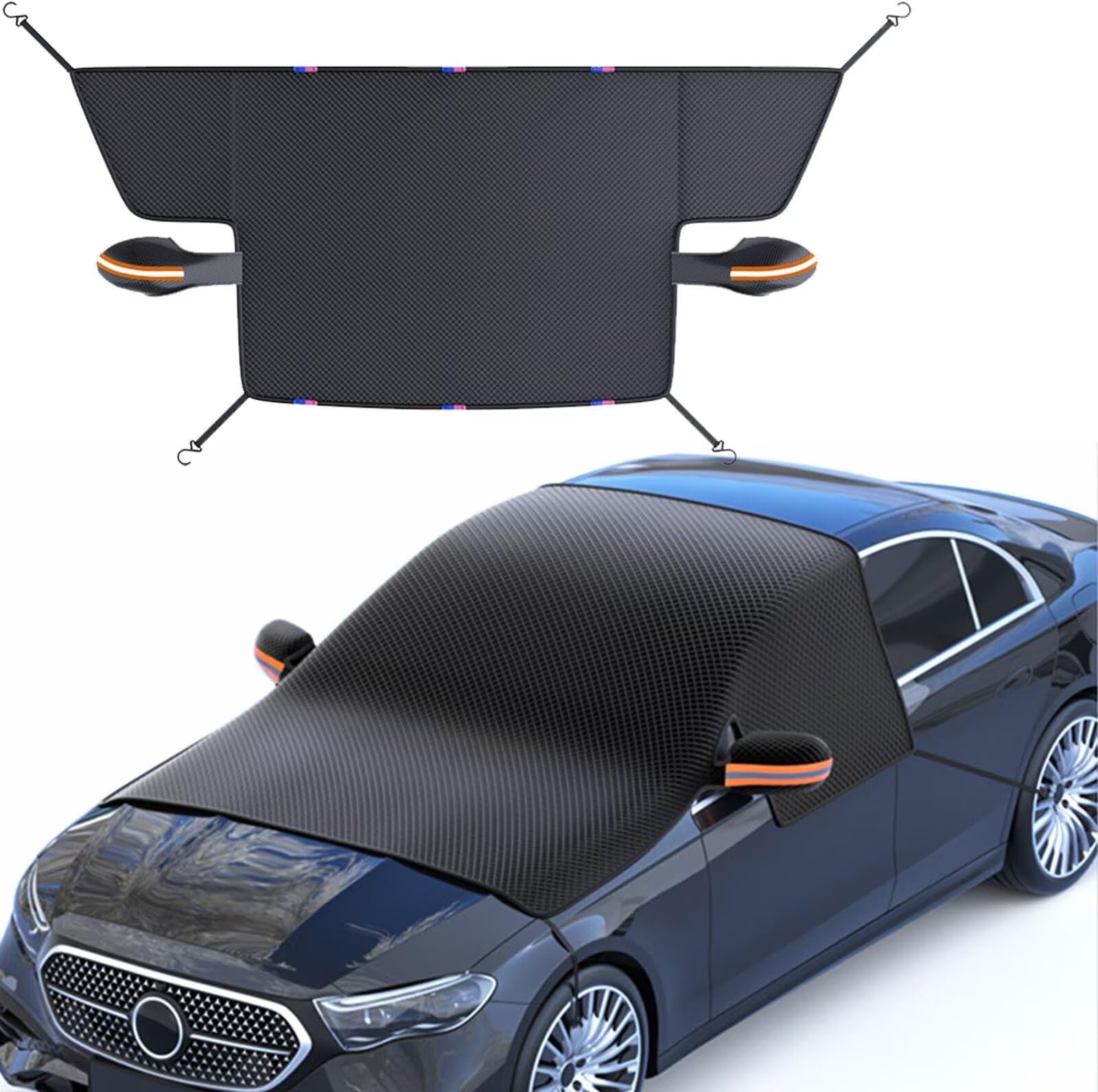 Car Windscreen Cover for Winter Compatible with Honda Elevate 2023-2024 Car Windscreen Cover Heavy Duty Windscreen Frost Protector Snow Ice Frost Sun UV Dust Water Resistent Pefect Fit