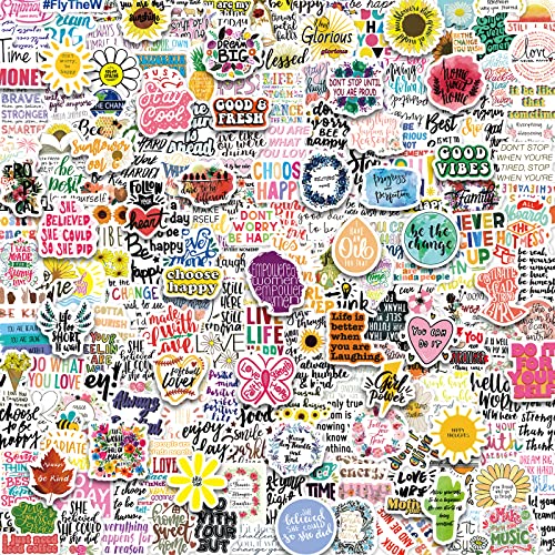 Lifebe 400Pcs Inspirational Stickers For Water Bottles, Motivational Stickers For Water Bottles Laptop Skateboard Phone, Vinyl Waterproof Positive Quote Stickers For Teens, Adults, Students, Teachers, Employees #TOP4