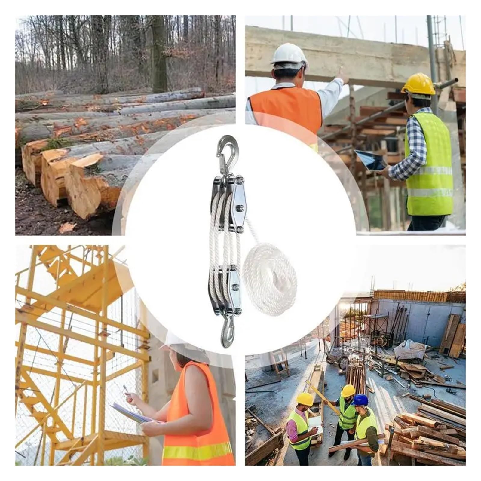 System pasowy Wciągnik linowy 997.9 kg Heavy Duty 6:1 Moc podnoszenia dla wydajnego podnoszenia i ciągnięcia ładunków