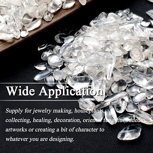 Miniatura 7 de Swpeet Rubí pequeño de cristal blanco de 1 libra en chips rodados de fucsita Piezas trituradas de piedra piedras de forma irregular 0.3-0.5 pulgadas