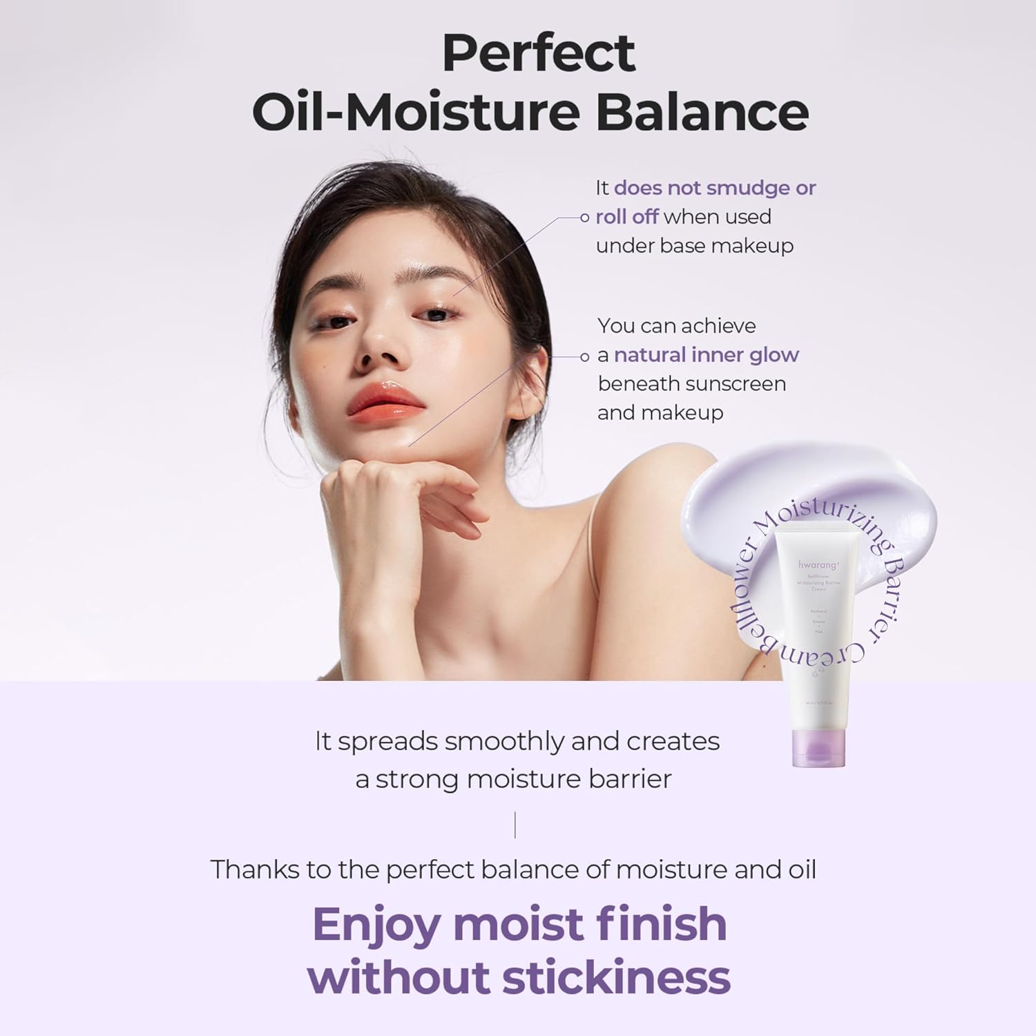 hwarang' Bellflower Moisturizing Barrier Cream | Daily Face Moisturizer for Dry to Combo Skin | Ceramides, Panthenol, Ectoin & Guaiazulene | Hydrating Korean Skincare | 2.7 Fl Oz