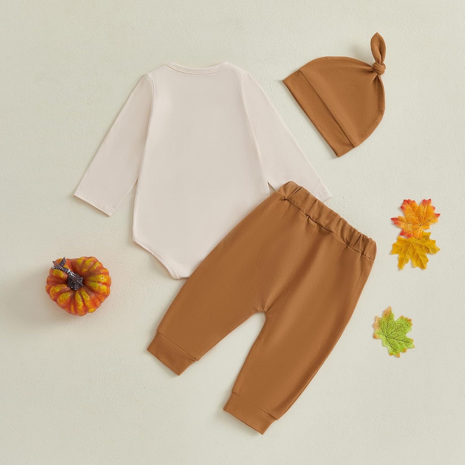 Newborn Baby Boy Girl My First Halloween Outfit Pumpkin Embroidery Romper Jumpsuit Bodysuit Pants Fall Clothes - Image 4