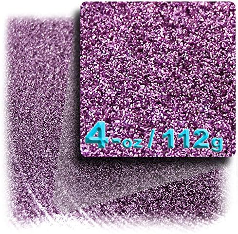 The Crafts Outlet Glitter Powder, 4-OZ/112-g, Fine 0.008in, Light Purple