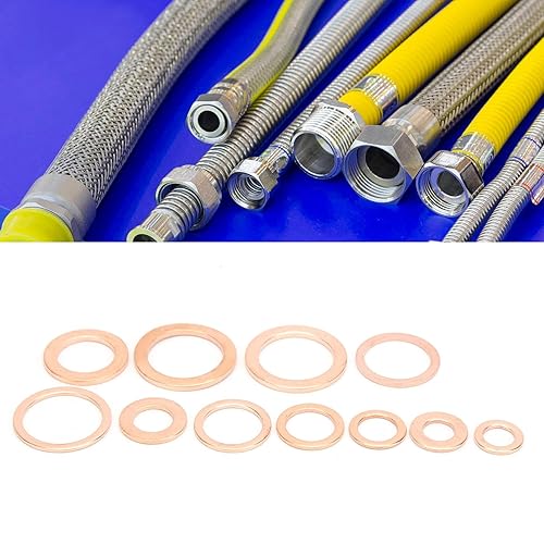 Miniatura 4 de Juego surtido de 300 piezas de arandelas metálicas planas de cobre rojo M5-M16