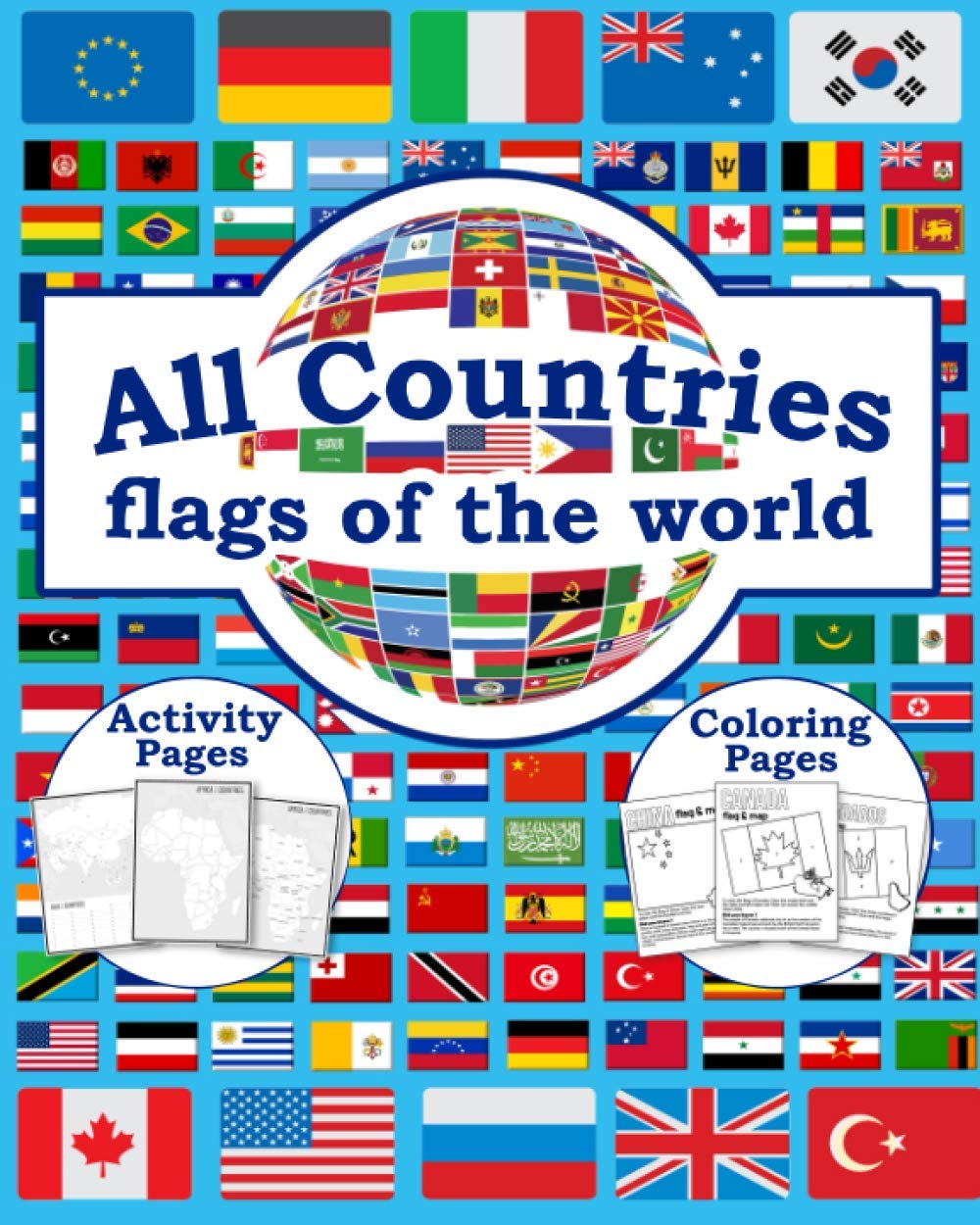 All countries flags of the world: Coloring Book | With color guides to ...