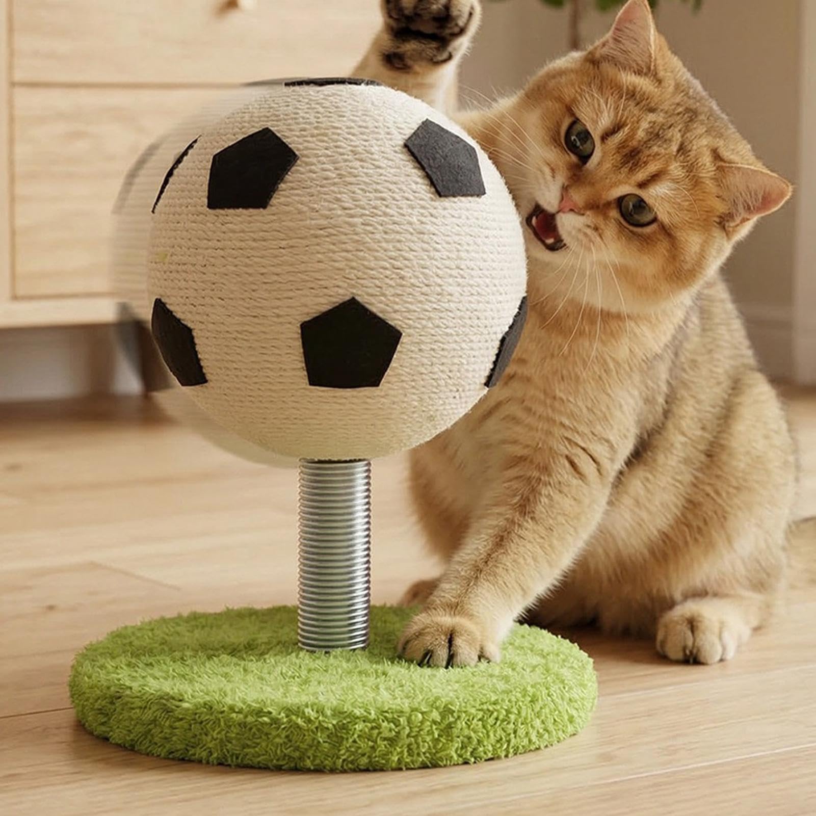 Pelota Rascador para Gatos Juguete de Fútbol Rascador para Mascotas | Pelota de Ejercicio para Mascotas Pequeñas Para ejercicio en interior exterior hogar