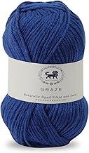 Nestnhaven Acrowools Graze Hand Knitting and Crochet Yarn. Pack of 1 Ball - 100gms. Shade no - NNHG005 (Midnight Blue)