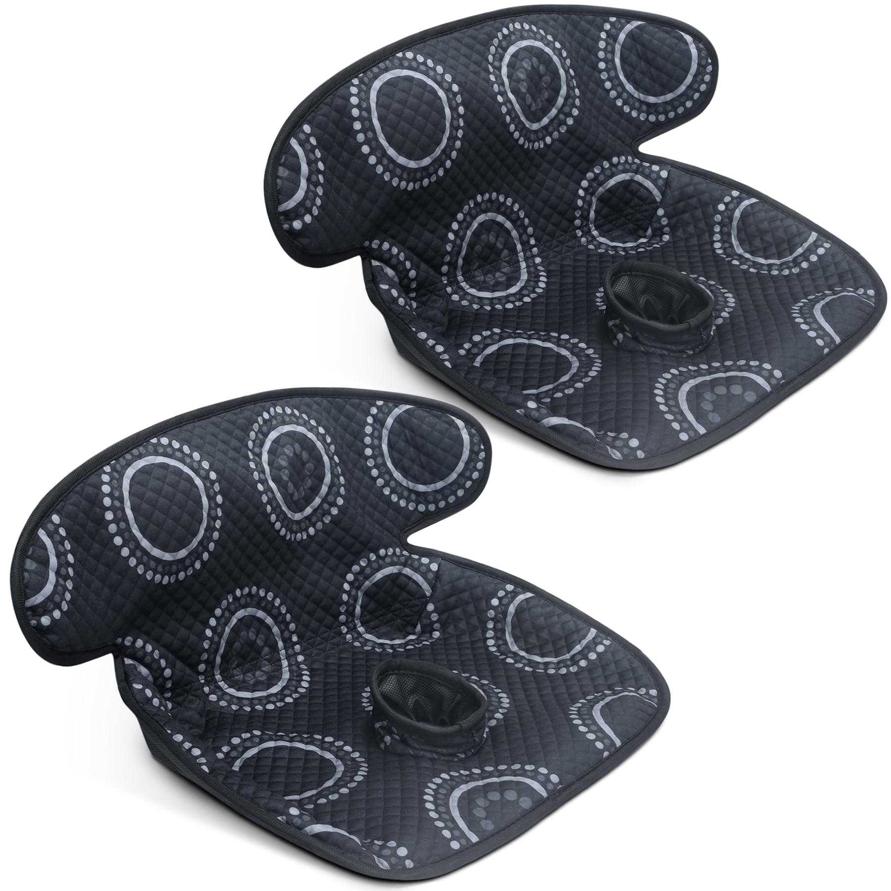 COOLBEBE Infant Car Seat Protector for Potty Training, 2 Pack Dry Waterproof Car Seat Liner Toilet Training for Baby Infant Toddler, Piddle Pads Cover Car Seat Pad for Strollers & Carseat (Black,2PC)