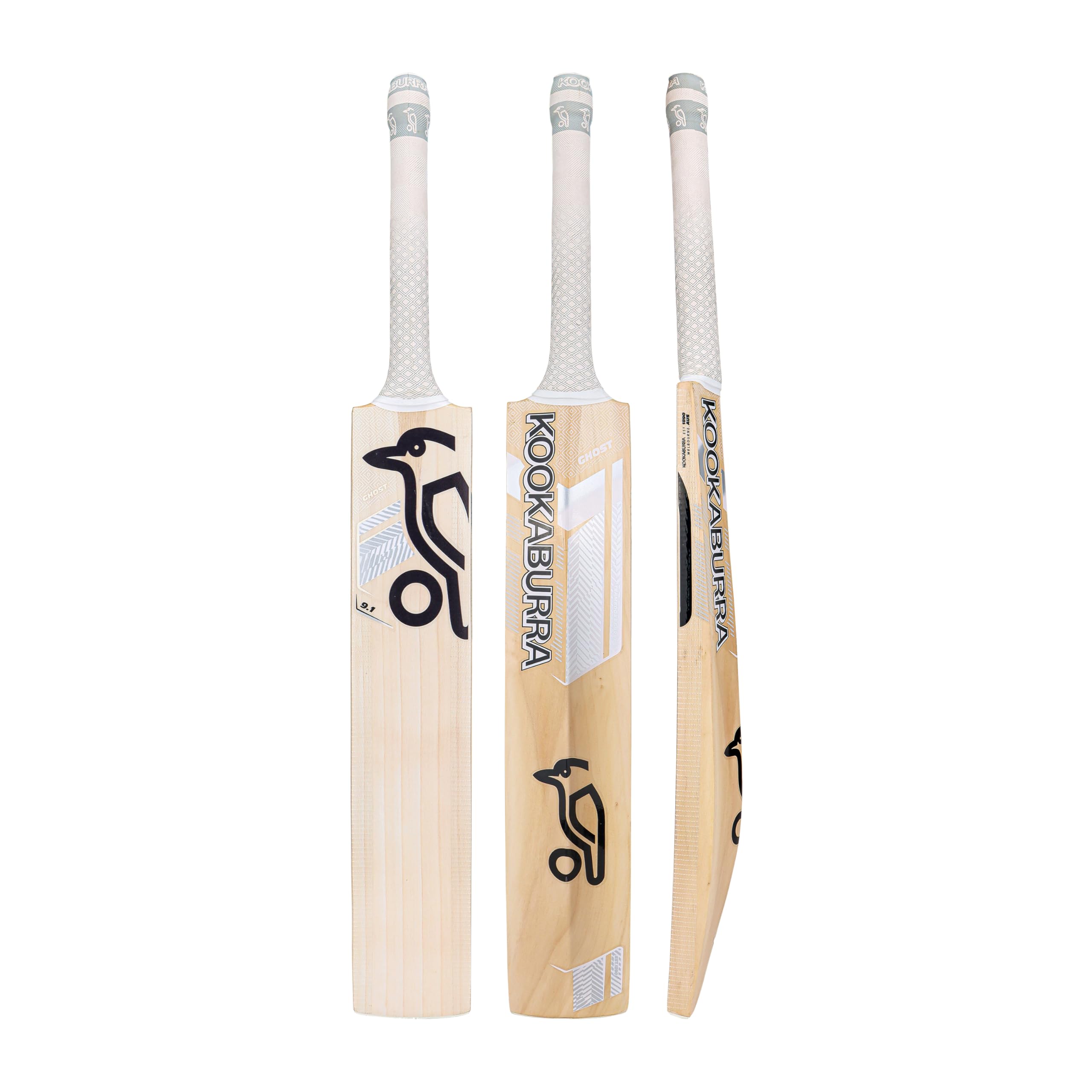 Kookaburra Ghost 9.1 Junior Cricket Bat - Size h, White, Harrow