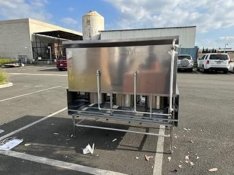 cooler depot Chinese Wok Range with Waterfall, 67Width 3 hole burner ring propane/natural gas LP NG, NSF Certified