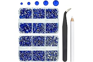 2MM-6MM Royal Blue Flatback Gems for Crafts