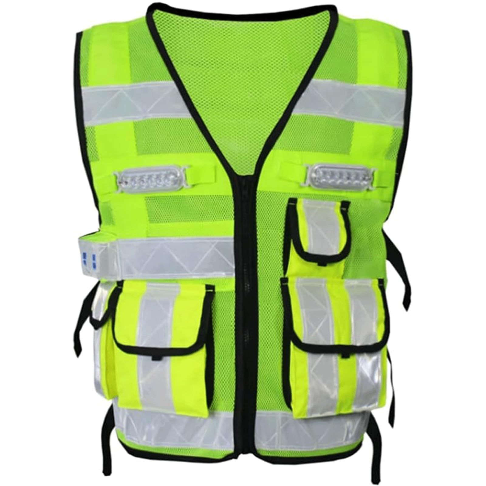 Gilet de sécurité LED réfléchissant respirant pour travaux extérieurs et running