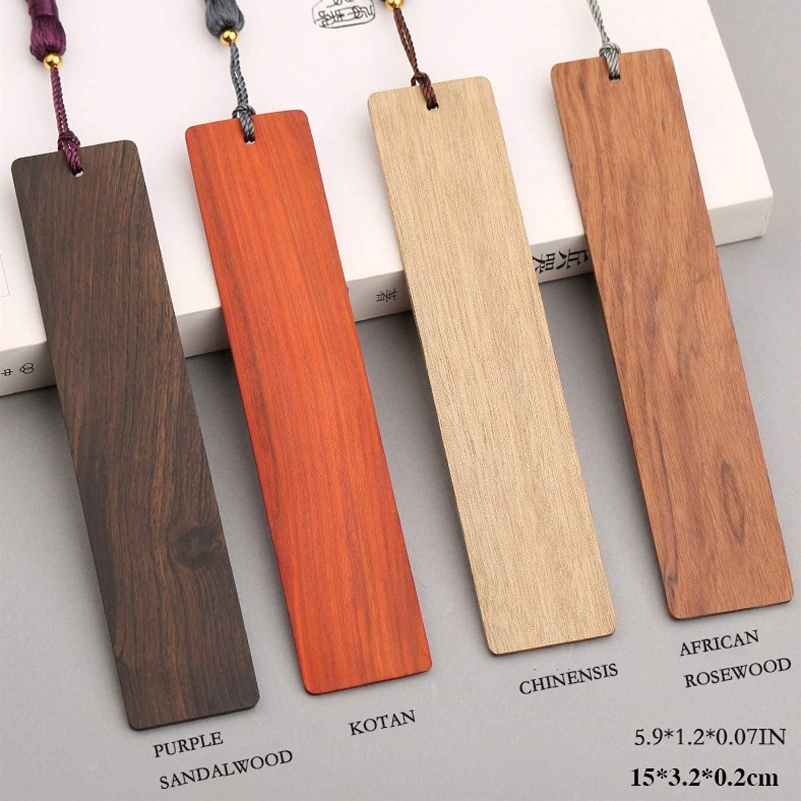 zakładki Chiński Retro Carving Styl Wood Bookmark Książka Klip Paginacja Mark School Papiernicze Dostarczane Drewniane zakładki Pudełko Zestaw bookmarklet