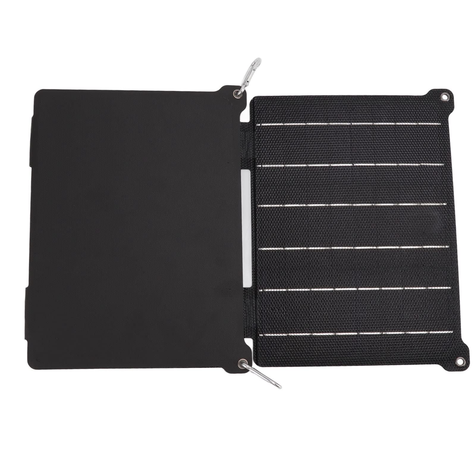 Caricatore pieghevole a pannello solare per esterni, power bank portatile con doppia USB, IPX6, ricarica efficiente per telefoni e dispositivi
