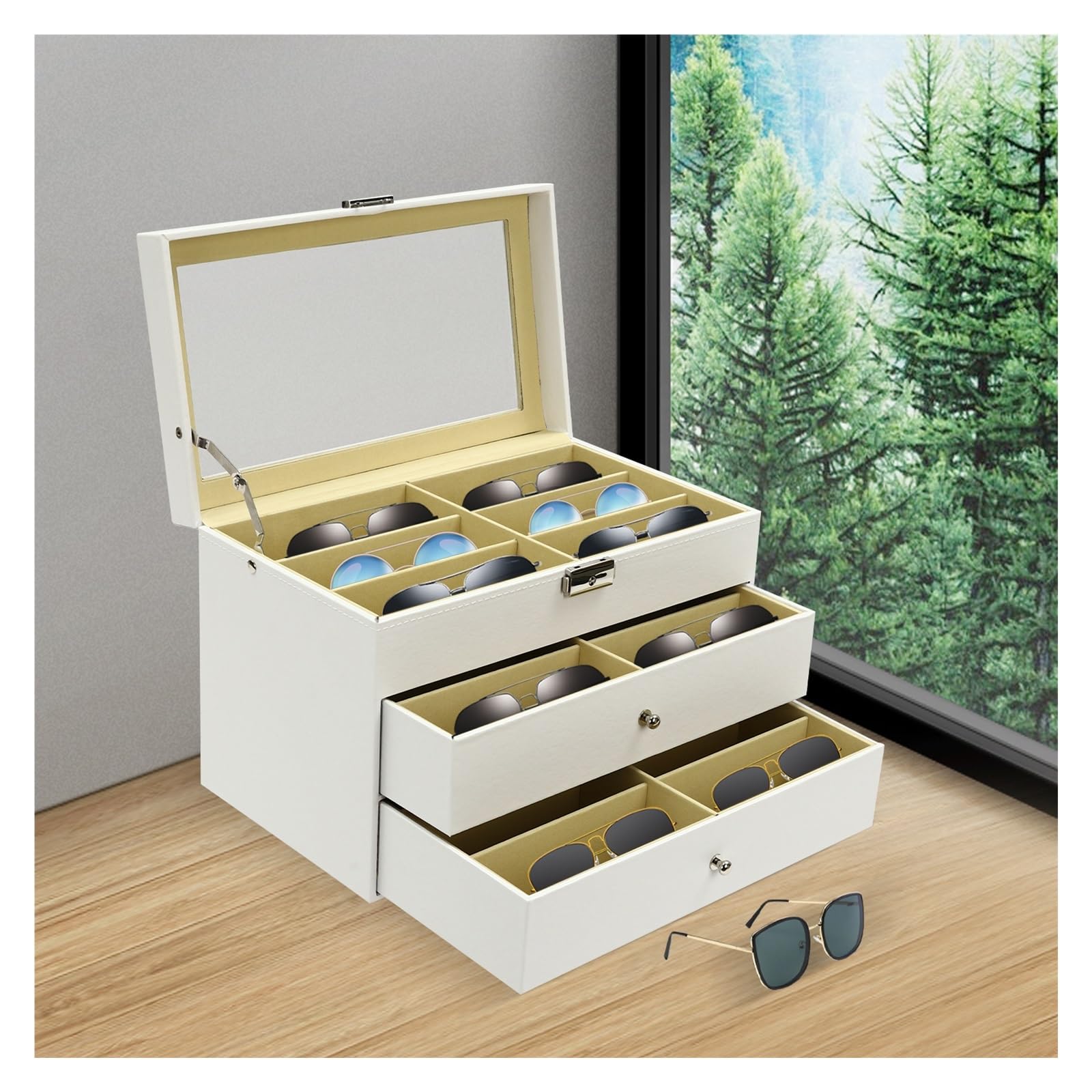 Caja De Almacenamiento for Gafas Sol 3 Niveles para Gafas