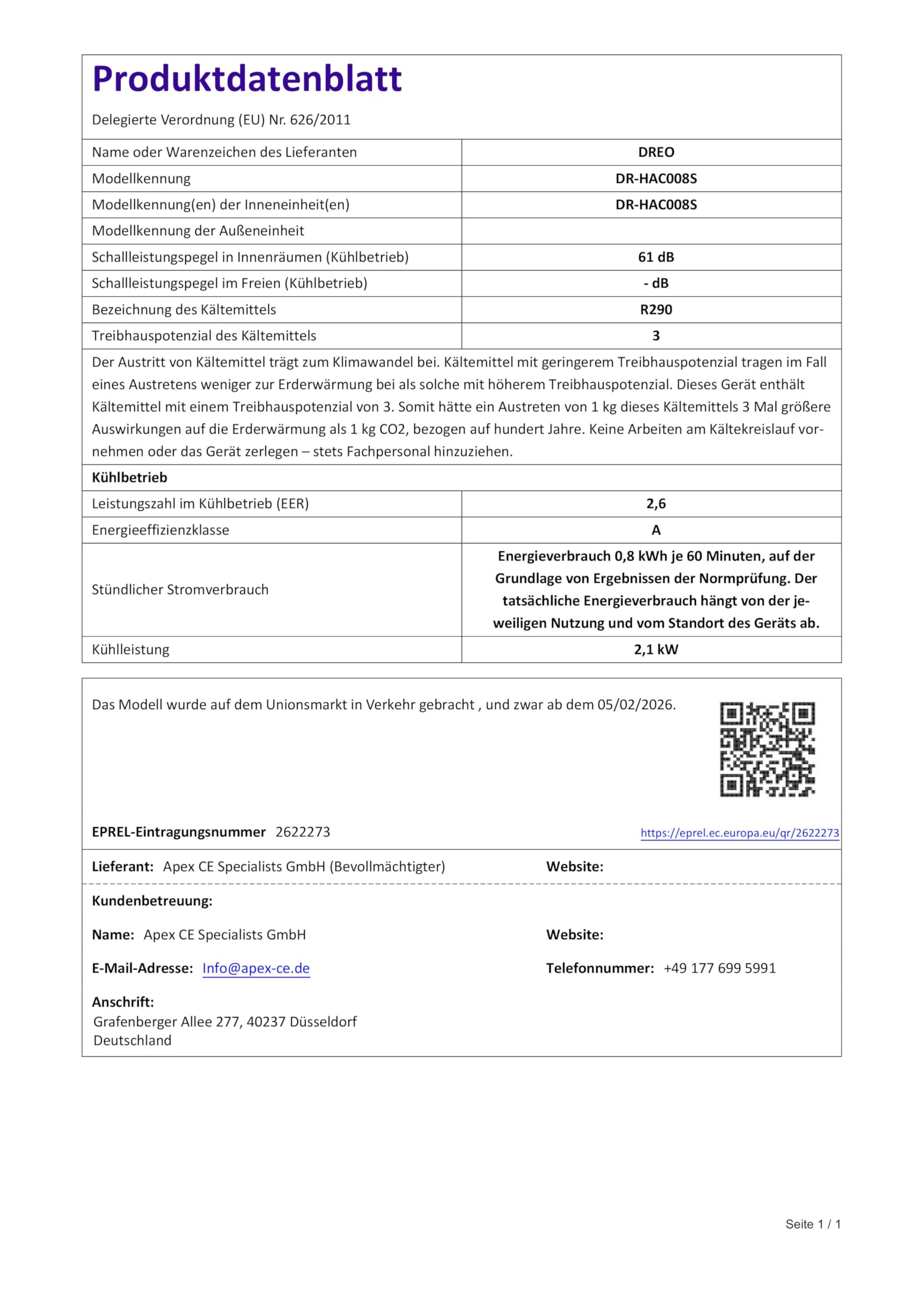 DREO 7.500 BTU Mobile Klimaanlage 3-in-1 Kühlen Ventilieren Entfeuchten App-Sprachsteuerung Fenster-Set AC318S